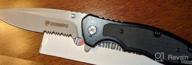 img 1 attached to Steinbrucke EDC Knife: 3.4'' Sandvik 14C28N Serrated Blade, G10 Aluminum Handle & Glass Breaker - Perfect Men Gift For Camping & Outdoor! review by Bohyun Rossetti