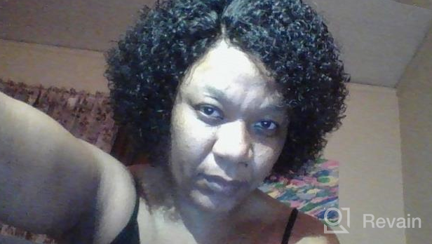 img 1 attached to 🌟 Larhali Short Curly Bob Wig: 13x6 HD Transparent Lace Front, Brazilian Virgin Human Hair for Black Women - Kinky Curly, Pre-Plucked, 150% Density (12inch) review by John Greene