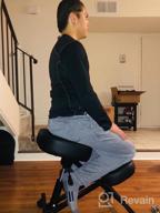 img 1 attached to Himimi Kneeling Chair Ergonomic For Office, Height Adjustable Stool With Thick Foam Cushions For Home And Office - Improve Posture To Relieve Neck & Back Pain, New Upgraded Pneumatic Pump review by Darryl Montagna