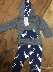 img 7 attached to Autumn Sweatsuit Set For Toddler Baby Boys: Long Sleeve Hoodie And Pants For Stylish And Comfortable Outfits