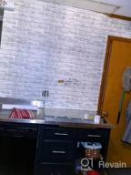 img 1 attached to Peel And Stick Grey And White Brick Wallpaper - 24" X 120" Removable Self-Adhesive Backsplash For Kitchen And Living Room By Yancorp review by Michael Miles