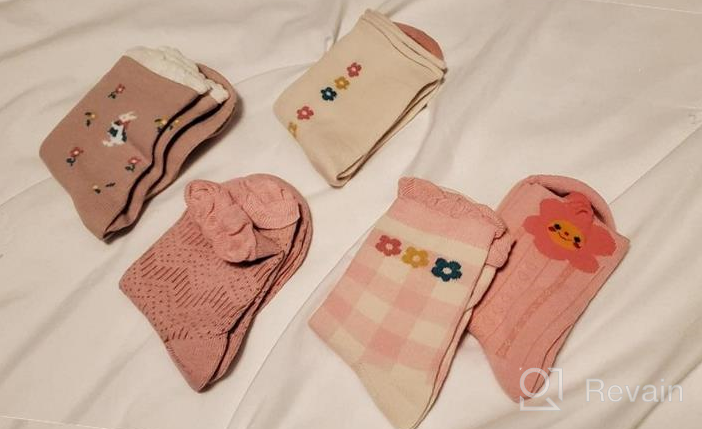 img 1 attached to 🧦 Cozi Foot Little Big Girls Socks: 5 Pairs of Soft Cotton Crew Socks for Cute and Comfortable Kids' Feet review by Bridgette Andrada
