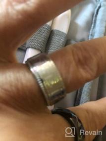 img 5 attached to 💍 JFSG Enterprises LLC Stainless Steel Wedding Band with Aztec Inlay - Durable & Tarnish Proof Unisex Jewelry - Perfect Everyday Wear & Elegant Gift for Partner, Parents, Birthdays, Christmas