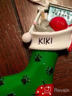img 1 attached to Personalized Treats Stocking Dog Ornament By DIBSIES - Customized Pet Christmas Decoration review by Laura Church