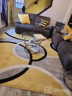 img 1 attached to Rugshop Contemporary Abstract Circles Easy Maintenance For Home Office,Living Room,Bedroom,Kitchen Soft Round Rug 6' 6" (6' 6" Diameter) Yellow review by Tony Battaglia