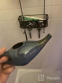 img 6 attached to Ceramic Neti Pot, Premium Handcrafted Durable, Dishwasher Safe, For Nasal Cleansing + 5 Sachet Neti Salt, 225 Ml. (7.6 FL Oz) Capacity - Elegant Blue Gradient Color