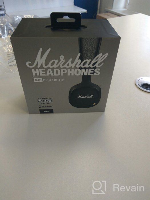 img 1 attached to Wireless Marshall Mid Bluetooth Headphones, Black review by Amina Aadam ᠌