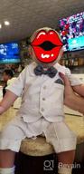 img 1 attached to 👶 HMD Baby Boy Gentleman White Shirt Waistcoat Bowtie Tuxedo Onesie: Stylish Jumpsuit for Your Little One review by David Flores