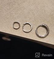 img 1 attached to Sterling Silver Small Hoop Earrings for Women and Girls - Minimalist, Hypoallergenic, and Unisex 💎 Sleeper Hoops in 4 sizes - Perfect for Cartilage and Cuffs - Fashionable and Dainty Jewelry review by Morgan Davis