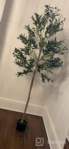 img 1 attached to Add A Touch Of Nature With VIAGDO'S 4.6Ft Artificial Olive Tree - Perfect For Modern Home Decor! review by Michael Altayeb