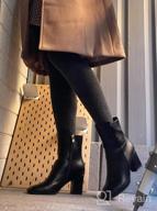 img 1 attached to IDIFU Ada Fashionable Ankle Boots With Square Toe And Half Size Larger Fit review by Justino Pratama