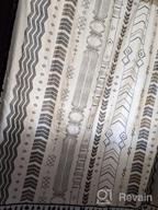 img 1 attached to Boho Cotton Linen Curtains With Tassels And Geometric Print - Semi-Blackout Farmhouse Bohemian Window Drapes For Living Room, Bedroom - Rod Pocket Style, 1 Panel review by Maurice Arnold