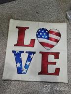 img 1 attached to AENEY Set Of 4 Patriotic Pillow Covers 18X18 - American Flag, Stars And Stripes Throw Pillow Cases For 4Th Of July, Memorial Day, Independence Day Decorations, Love America Pillows A373-18 review by Brian Rogers