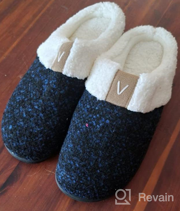 img 1 attached to Soft Cable Knit Slippers For Women With Plush Faux Fur Collar, Memory Foam, And Anti-Skid Rubber Sole - Perfect For Indoor And Outdoor Use review by Mack Cruz