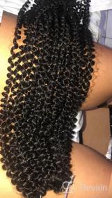 img 5 attached to Получите свой шикарный вид с Niseyo 7 Pack Passion Twist Hair 24 Inch - Water Wave Crochet Hair для модных локонов бабочки и богемного весеннего твиста!