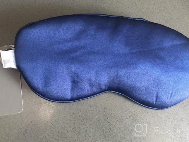 img 1 attached to Pure Mulberry Silk Sleeping Eye Mask With Adjustable Strap For Ultimate Comfort - Ideal For Sleeping, Travel, Napping - Boost Your Zzz With MYK Silk Blindfold review by Kim Flores