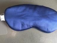 img 1 attached to Pure Mulberry Silk Sleeping Eye Mask With Adjustable Strap For Ultimate Comfort - Ideal For Sleeping, Travel, Napping - Boost Your Zzz With MYK Silk Blindfold review by Kim Flores