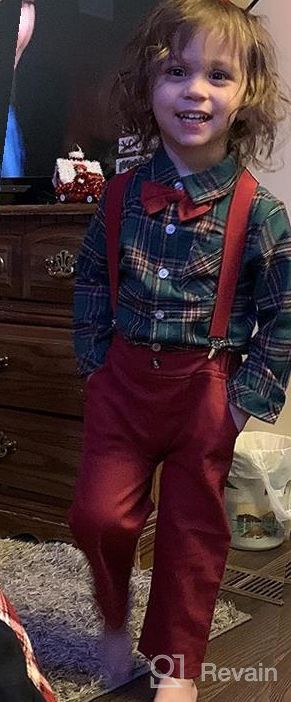 img 1 attached to 👔 Moyikiss Studio: Stylish Boys' Clothing Sets with Gentleman Suspenders review by Kevin Fuentes