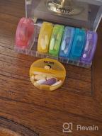 img 1 attached to Convenient And Organized: Twice-A-Day Pill Organizer- 7 Day AM/PM Round Medicine Box For Vitamins, Fish Oils, And Supplements review by Maria Williams