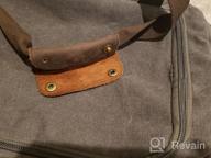 img 1 attached to Kemy'S Genuine Leather Canvas Duffle Bag - Perfect Weekend Bag For Men And Women review by Kate Korte