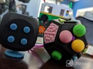 img 1 attached to Chuchik Toys Fidget Cube - The Ultimate Desk Toy For Stress Relief And Relaxation - Perfect For Kids And Adults With Autism, ADD, ADHD & OCD (12 Sides, Green-Pink, 1-Pack) review by Todd Stepp