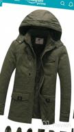 img 1 attached to WenVen Thicken Cotton Parka Jacket For Men - Warm Coat With Removable Hood For Winter review by Alex Cassanova