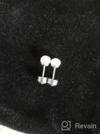 img 1 attached to LUXU KissKids 316L Silver Stainless Steel Pearl Stud Earrings for Girls and Teens review by Christine Fugleberg