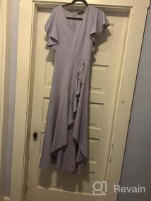 img 7 attached to Miusol Женское официальное платье с разрезом на V-образном вырезе и оборками для вечеринок