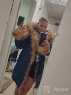 img 1 attached to Plus Size Women'S Military Denim Hooded Winter Coat With Faux Fur Lining Parka review by Bill Lyons