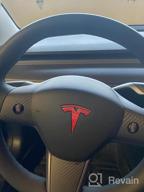img 1 attached to Real Carbon Fiber Center Console Wrap For Tesla Model 3/Y - Stylish Decoration Cover With Armrest, Cup Holder Box, And Trim Accessories (Center Console) review by Daniel Anderson