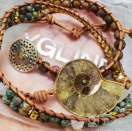 img 1 attached to YGLINE Boho Handmade Leather Tube 🌟 Crystal Stone Bracelet: Striking Style for Women review by Josue Zepeda