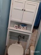 img 1 attached to White Bathroom Space Saver Cabinet Organizer With Adjustable Shelves And Over-The-Toilet Storage, By UTEX review by Victor Ewing