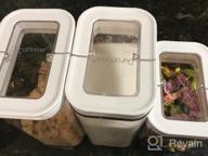 img 1 attached to DuraHome FLiPLOCK: 6-Piece Airtight Food Storage Set For Pantry Organization - BPA Free, Durable And Clear Acrylic With Innovative Handle Lid Design (Rectangle Shape) review by Damon Fields