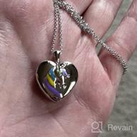 img 1 attached to Sterling Silver Heart Lockets Necklace For Women And Girls - Personalized Photo Necklace For Birthday Gifts, Holds Pictures - WINNICACA review by Cecilia Love
