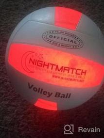 img 5 attached to Играйте в волейбол после захода солнца с помощью NIGHTMATCH светящегося в темноте волейбольного мяча с LED-подсветкой - официальный размер и водонепроницаемый - включает в себя дополнительный насос и батарейки!