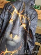 img 1 attached to Teen Boys Girls Novelty Animal Galaxy Hoodies Sweatshirts Pullover by GLUDEAR review by Malik Berry
