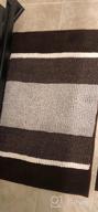 img 1 attached to H.VERSAILTEX Bath Rug Set 2 Piece For Bathroom Bath Mats Non Slip Bouncy Chenille Ombre Dyeing Bath Rug Runner And Contour, Water Absorbent Striped Shag (47" X 17" Plus 20" X 20" U, Grey) review by Dan Kedzior