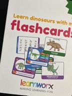 img 1 attached to Kids' Dinosaur Flash Cards - Interactive Learning Game With Fun Facts & Stats - 46 Unique Cards To Teach Toddlers About Dinosaurs review by Alexis Bishop