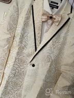 img 1 attached to Flaunt Your Style In Coofandy Men'S Embroidered Floral Suit Jacket For Weddings And Parties review by Christopher Scales