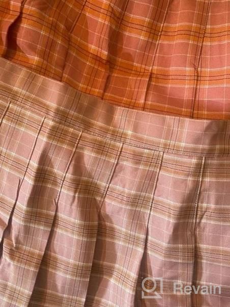 img 1 attached to Women'S Plaid Pleated Skirts US Size With High Waist Shorts A Line Skater Tennis review by Erica Johnson