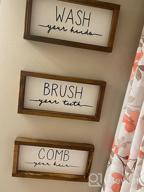 картинка 1 прикреплена к отзыву Complete Your Rustic Bathroom Decor With LIBWYS Set Of 3 Bathroom Signs: Wash, Brush, And Comb от Max Guerrero