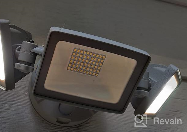 img 1 attached to Onforu 55W Outdoor Flood Lights, 5500LM Super Bright Security Lighting, 3 Adjustable Heads, IP65 Waterproof 6500K Wall Mount LED Exterior Flood Light review by Anthony Cayton