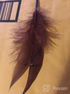 img 1 attached to Sowder Natural Goose Feathers Clothing Accessories Pack Of 50 (Gold Dipped White) review by David Mills