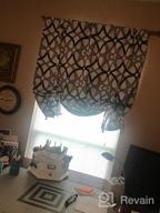 img 1 attached to Transform Your Room With Red And Gray Spiral Geo Trellis Pattern Tie-Up Curtain - Thermal, Insulated, And Blackout review by Brent Mosley