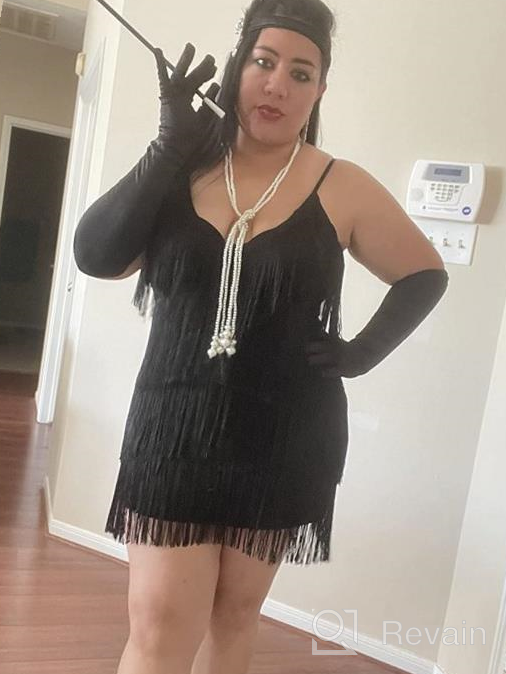 img 1 attached to Women'S 1920S Gatsby Fringe Mini Dress Flapper Costume review by Jacob Sriubas