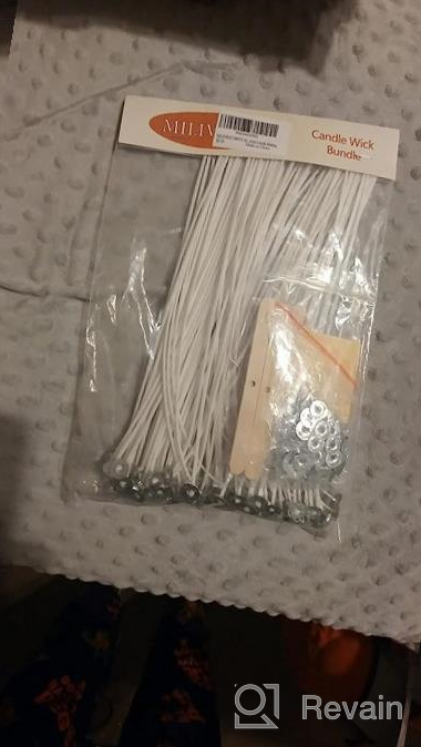 img 1 attached to MILIVIXAY Candle Making Kit: 100 Wicks, Metal Tabs, Stickers & Holders review by Jamonte Hamilton