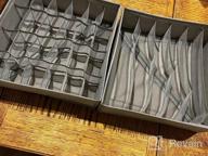 img 1 attached to Organize Your Dresser With 6 Pack Sock Underwear Drawer Dividers And Storage Bins In Grey review by Matthew Fleming
