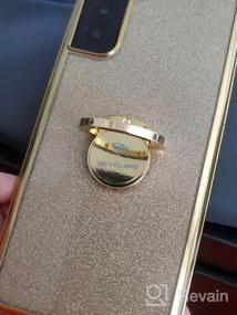img 5 attached to Сверкающий чехол Samsung Galaxy S21 Plus с кольцевой подставкой для женщин и девочек, чехол-бампер с блестящими бриллиантами и стразами для Samsung Galaxy S21 Plus 6,7 "2021 - синий