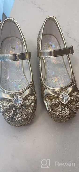 img 1 attached to Furdeour Sparkling 👠 Wedding Princess Bridesmaid Girls' Shoes review by Seth Waldron