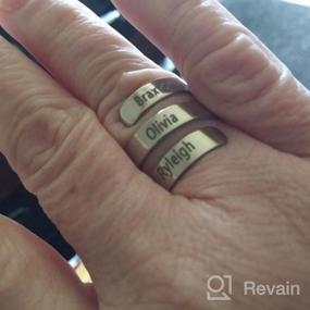 img 6 attached to Настраиваемое кольцо с гравировкой 3 лучших друзей - идеальный подарок для лучших женщин на годовщину или обещание